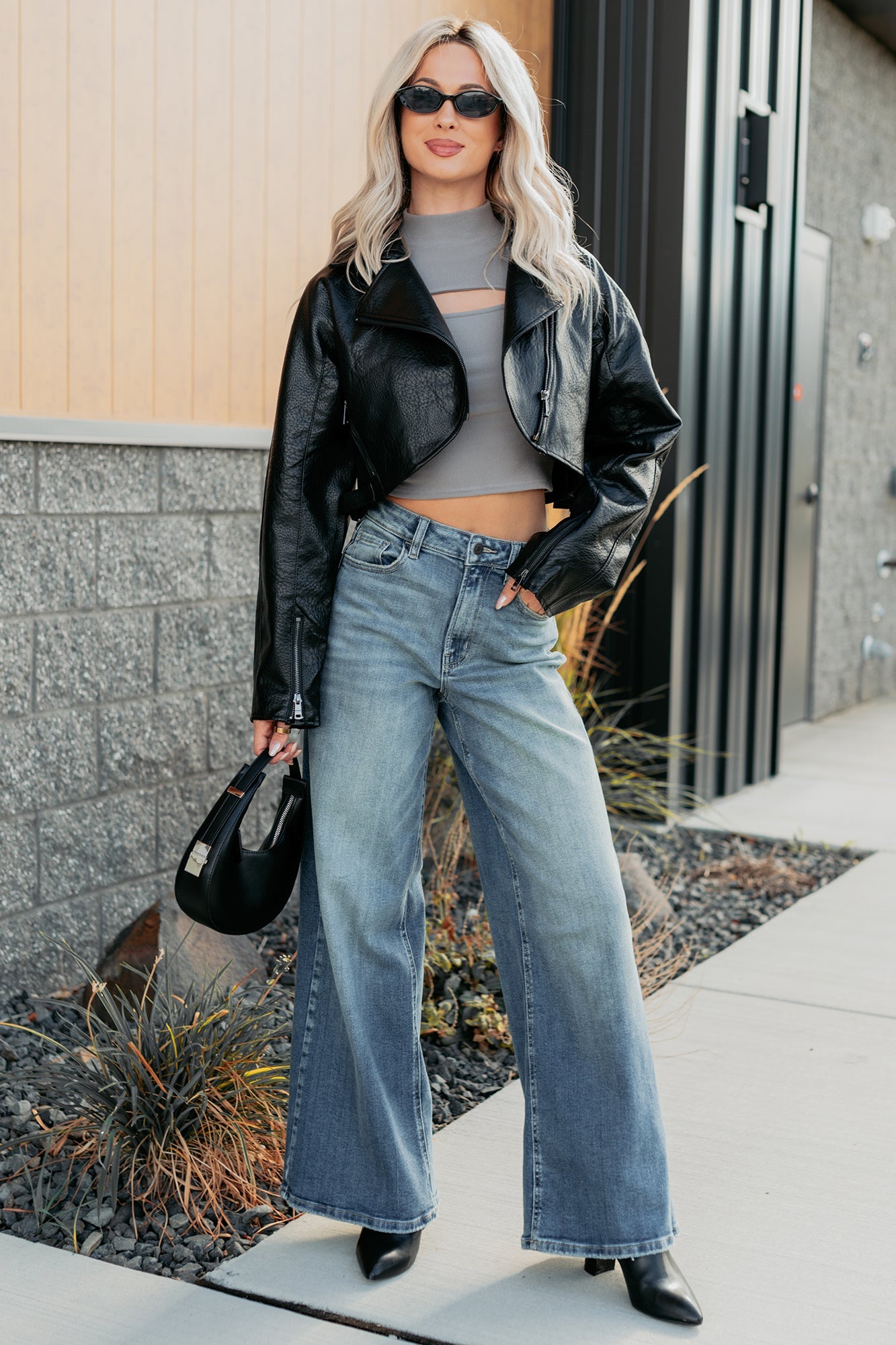 Savage Love Faux Leather Crop Jacket (Black)