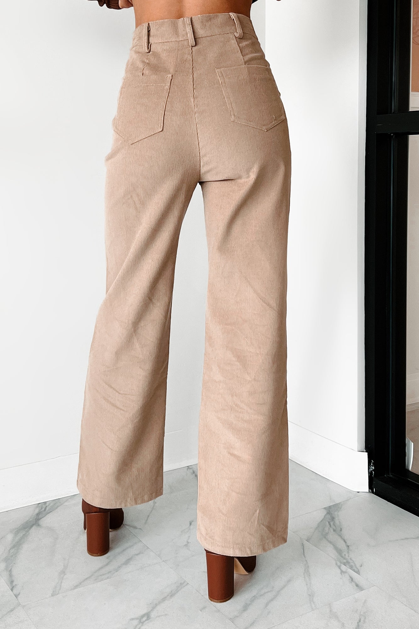 Pablo Side Stripe Corduroy Pants (Taupe)